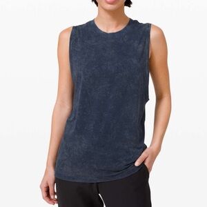 Lululemon Blue Cloud Tie Dye Wash All Yours Muscle Tank Size 12